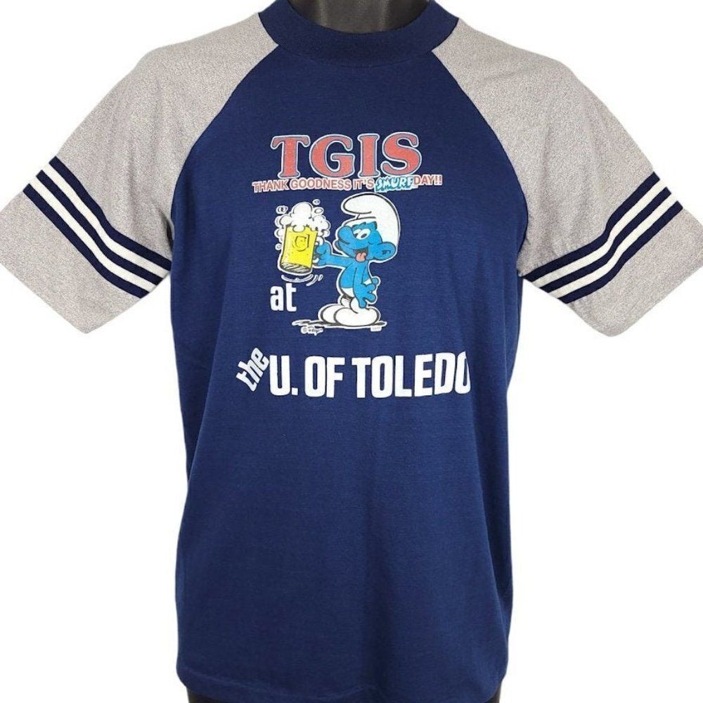 University Of Toledo Rockets T Shirt Vintage 80s Jersey NCAA 50/50 Made In USA M